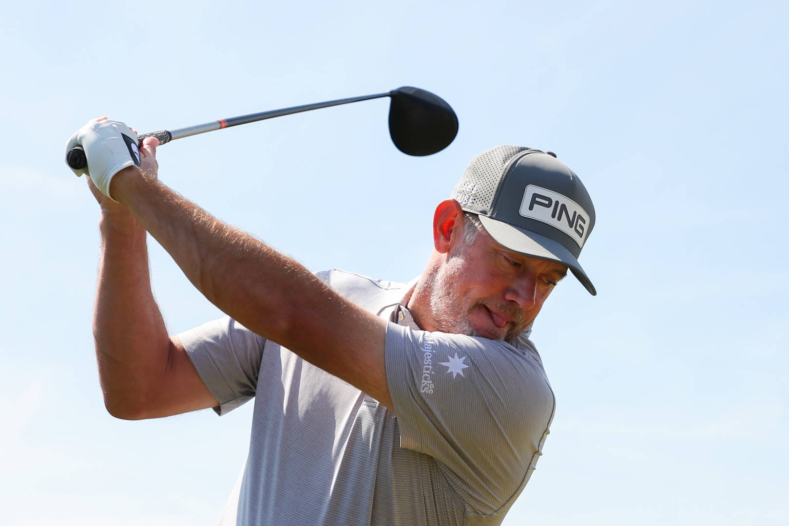 Lee Westwood during The 150th Open at St Andrews.